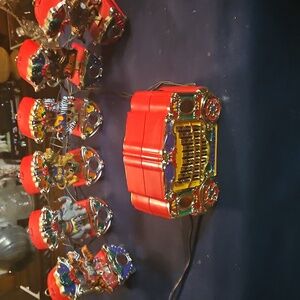 Vintage Mr Christmas Holiday Carousel 6 Animated Musical Horses w Lights works